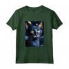 Lykoi Cat Starry Night Painting - Maglietta per Amanti dei Gatti - Regalo Unico per Natale, Ringraziamento o Compleanni