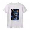 Lykoi Cat Starry Night Painting - Maglietta per Amanti dei Gatti - Regalo Unico per Natale, Ringraziamento o Compleanni