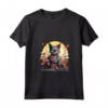 Donna Gatto Giapponese Ninja Kawaii Lykoi Cat Samurai Maglietta con Collo a V - Stile Kawaii e Cultura Giapponese