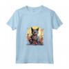 Donna Gatto Giapponese Ninja Kawaii Lykoi Cat Samurai Maglietta con Collo a V - Stile Kawaii e Cultura Giapponese