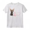 Lykoi Cat Heartbeat ECG Funny Cats My Cardio - Maglietta Cuore Gatto Lykoi per Amanti dei Gatti - Regalo Compleanno Natale San Valentino