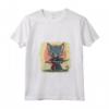 Donna Samurai Lykoi Gatto Giapponese Kawaii Ninja Cat Maglietta con Collo a V - Design Unico e Adorabile per Amanti della Cultura Giapponese e dei Gatti