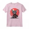 Samurai Lykoi Gatto giapponese Kawaii Ninja Cat - Maglietta Unisex per Appassionati di Gatti e Cultura Giapponese - Design Intricato e Vivido