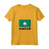 Macao Flag Maglietta con Collo a V - Design Originale con Bandiera Macao - Ideale per Mostrare le Tue Origini