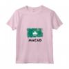 Macao Flag Maglietta con Collo a V - Design Unico per Mostrare le Tue Origini di Macao - Acquista Online!