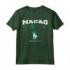 Macao Coordinates Tee Maglietta - Bandiera Vintage e Mappa - Ideale per Viaggi e Celebrazioni Culturali