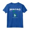 Macao Coordinates Tee Maglietta - Bandiera Vintage e Mappa - Ideale per Viaggi e Celebrazioni Culturali