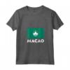 Donna Macao Flag Maglietta con Collo a V - Design Originale - Ideale per Mostrare le Tue Origini Macao