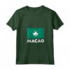 Donna Macao Flag Maglietta con Collo a V - Design Originale - Ideale per Mostrare le Tue Origini Macao