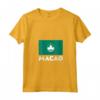Donna Macao Flag Maglietta con Collo a V - Design Originale - Ideale per Mostrare le Tue Origini Macao