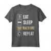 Eat Sleep Macramè Ripeti - Maglietta con Design Macramè per Appassionati - Ideale per Hobbisti Creativi