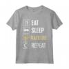 Eat Sleep Macramè Ripeti - Maglietta con Design Macramè per Appassionati - Ideale per Hobbisti Creativi