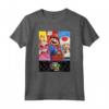 HapTiger Mushroom Kingdom Trio Panels Maglietta - Official Nintendo Mario Bros. T-Shirt for Men, Women, Boys, and Girls