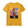 HapTiger Mushroom Kingdom Trio Panels Maglietta - Official Nintendo Mario Bros. T-Shirt for Men, Women, Boys, and Girls