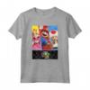 HapTiger Mushroom Kingdom Trio Panels Maglietta - Official Nintendo Mario Bros. T-Shirt for Men, Women, Boys, and Girls