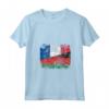 Donna Bandiere Francia Malawi | Mezzo Malawi Radici Francesi Vintage Maglietta - Unione di Culture, Radici Forti - Abbigliamento Unisex