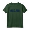Lettera del Blocco di Varsity in Stile Collegiale del Malawi - Maglietta Souvenir con Design Grafico Moderno - Ideale per Viaggiatori e Amanti del Malawi