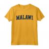 Lettera del Blocco di Varsity in Stile Collegiale del Malawi - Maglietta Souvenir con Design Grafico Moderno - Ideale per Viaggiatori e Amanti del Malawi