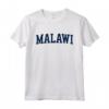 Lettera del Blocco di Varsity in Stile Collegiale del Malawi - Maglietta Souvenir con Design Grafico Moderno - Ideale per Viaggiatori e Amanti del Malawi