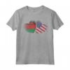 Cuore Bandiera Americana del Malawi per le Donne | Malawi Roots USA Maglietta - Abbigliamento con Radici Malawiane per Cittadini Americani
