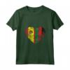 Donna Cuore Bandiera Spagnola del Malawi | Spagna Malawi Flag Roots Kids Maglietta con Collo a V - Abbigliamento per Uomo, Donna e Bambini - Mostra le Tue Radici con Orgoglio