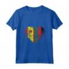 Donna Cuore Bandiera Spagnola del Malawi | Spagna Malawi Flag Roots Kids Maglietta con Collo a V - Abbigliamento per Uomo, Donna e Bambini - Mostra le Tue Radici con Orgoglio