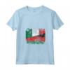 Donna Bandiere Italia Malawi | Mezzo Malawi Radici Italiane Vintage Maglietta con Collo a V - Mostra con Orgoglio le Tue Radici Italiane e Malawiane