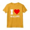 Cuore rosso Amo il Malawi - Maglietta Leggera con Taglio Classico per Mostrare Amore per il Malawi
