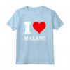 Cuore rosso Amo il Malawi - Maglietta Leggera con Taglio Classico per Mostrare Amore per il Malawi