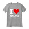 Cuore rosso Amo il Malawi - Maglietta Leggera con Taglio Classico per Mostrare Amore per il Malawi