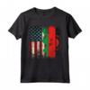 RADICI DEL MALAWI | Mezza Bandiera Americana | USA Malawi BANDIERA Bambini Maglietta - Cuore Patriota Americano Malawiano