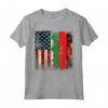 RADICI DEL MALAWI | Mezza Bandiera Americana | USA Malawi BANDIERA Bambini Maglietta - Cuore Patriota Americano Malawiano