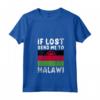 Donna Malawi Flag Souvenir - Se perso mandami in Malawi Maglietta con Collo a V - Ideale come Souvenir o Regalo per gli Amanti del Malawi