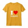Cuore Rosso Amo il Malawi - Maglietta con Collo a V per Mostrare il Tuo Sostegno - Leggera e Taglio Classico