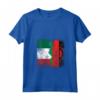 Donna Radici del Malawi | Mezza bandiera italiana | Italia Malawi Kids Dad Maglietta con Collo a V - Ideale per Mostrare le Tue Radici Italiane e l'Amore per il Malawi