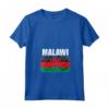 Emblema della Mappa della Bandiera del Malawi - Maglietta con Collo a V - Design Leggero e Classico