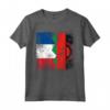Radici del Malawi | Mezza bandiera francese | Francia Malawi Kids Dad Maglietta - Abbigliamento patriottico per Tutta la Famiglia