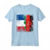 Radici del Malawi | Mezza bandiera francese | Francia Malawi Kids Dad Maglietta - Abbigliamento patriottico per Tutta la Famiglia