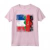 Radici del Malawi | Mezza bandiera francese | Francia Malawi Kids Dad Maglietta - Abbigliamento patriottico per Tutta la Famiglia