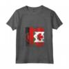 Donna Radici del Malawi - Mezza Bandiera Canadese | Canada Malawi Kids Dad Maglietta con Collo a V - Ideale per Mostrare l'Orgoglio Patriottico