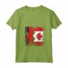 Donna Radici del Malawi - Mezza Bandiera Canadese | Canada Malawi Kids Dad Maglietta con Collo a V - Ideale per Mostrare l'Orgoglio Patriottico