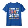 Made in 1987 - 36 of Perfection Groovy Bday 36 Year Old Birthday Women Men Maglietta - Ideal Gift for Vintage Lovers