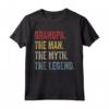 Grandpa The Man The Myth The Legend T Shirt - Maglietta per Nonni - Leggera e Classica