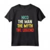 Nico The Man The Myth The Legend - Camicia Personalizzata Regalo per Nico - Compleanno Uomo Divertente Tee