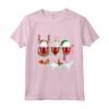 Tre Bicchieri di Vino Rosso - Maglietta Divertente per Amanti del Vino - Ideale come Regalo Natalizio