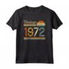 Vintage 1972 Compleanno Uomo Donna Regalo Annata - Maglietta Taglio Classico per Genitori Nati nel 1972