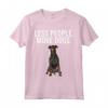 Less People More Dogs - Manchester Terrier Maglietta Divertente per Amanti dei Cani - Ideale per Introvertiti