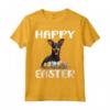 Happy Easter Manchester Terrier Razza Cane - Maglietta Divertente per Uomini, Donne e Bambini - Ideale per Festeggiare la Pasqua con la Famiglia