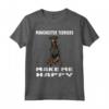 Cani Mi Dendono Felice Manchester Terrier Maglietta - Regalo per Amanti dei Cani - Con Design Divertente