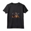 Donna Lazy Manchester Terrier Maglietta con Collo a V - Illustrazione e Disegno del Tuo Amato Cane da Compagnia